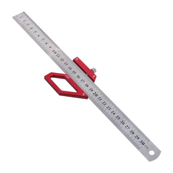 FashionCha Woodworking Scriber Marking Line Ruler 45/60/90 Degrees Multi Angle Marking with