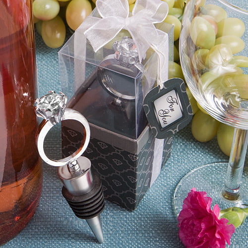 Wine Bottle Stopper | Engagement Ring Bottle Stopper w/Cork