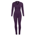 thumbnail image 1 of FashionMille High Waisted Super Comfortable And Soft Full Length One Size Fits All 2pc Work Out Leggings And Track Jacket Set, 1 of 4