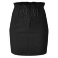 thumbnail image 1 of FashionMille Junior Miss Solid Cassic Corduroy High Waist Mini Skirt, 1 of 5