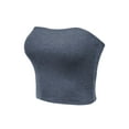 thumbnail image 1 of FashionMille Solid Casual Cooling Down Medium Weight Strapless Tube Top Sleeveless Cropped Bandeau Tops, 1 of 5