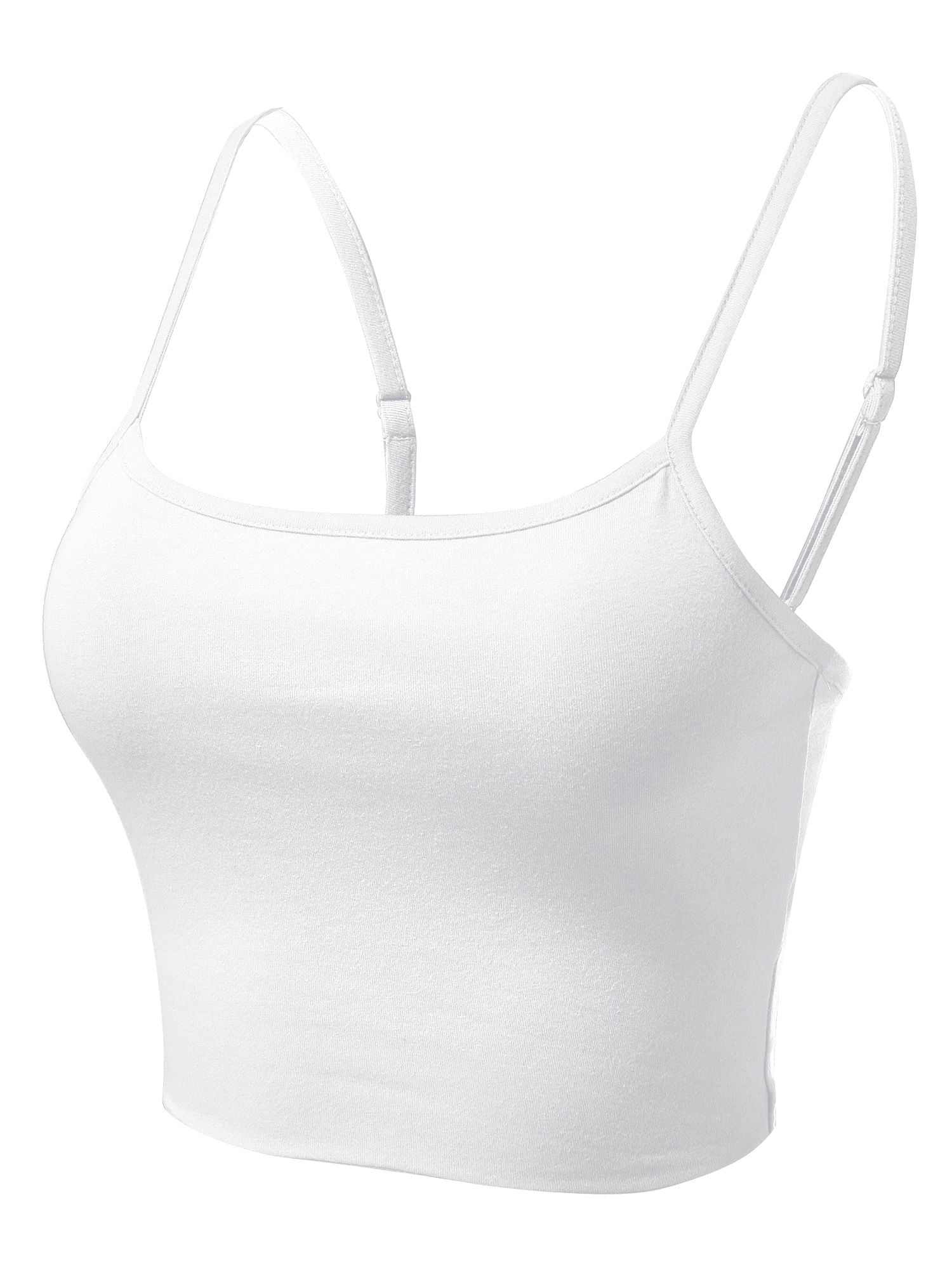 White Spaghetti Straps Yoga Gym Sports Crop Camisole  Cropped camisole,  White spaghetti strap, Spaghetti strap