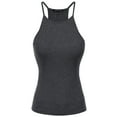 thumbnail image 1 of FashionMille Women Regular Fit Casual Basic Active High Neck Ribbed Tank Top, 1 of 5