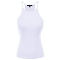 thumbnail image 1 of FashionMille Women Regular Fit Casual Basic Active High Neck Ribbed Tank Top, 1 of 5