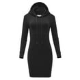 thumbnail image 1 of FashionMille Women Regular Slim Fit Hooded Fleece Sweatshirt Hoodie Dress, 1 of 5