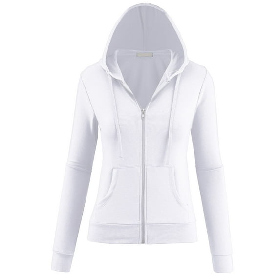 FashionMille Women Regular Slim Fit Lightweight Zip UP Cotton Blend Hooded Jacket