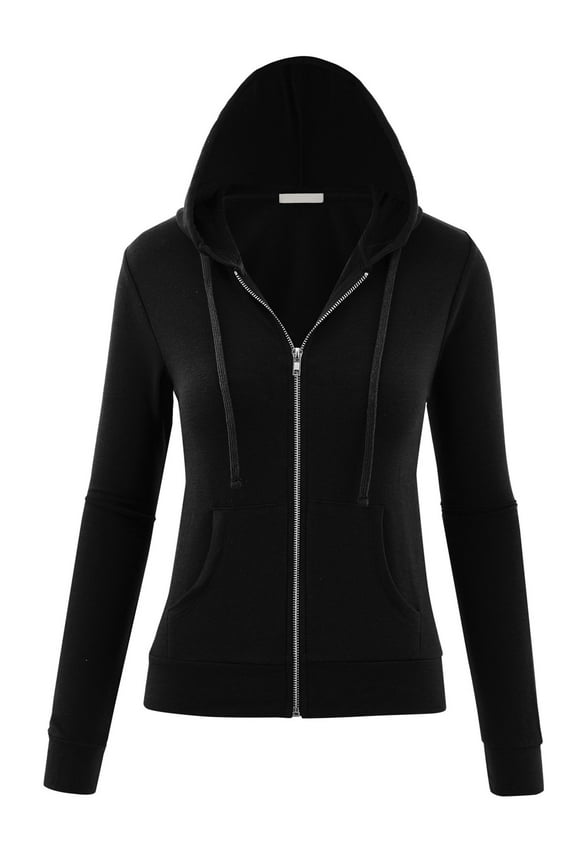 Women Regular Slim Fit Lightweight Zip UP Cotton Blend Hooded Jacket