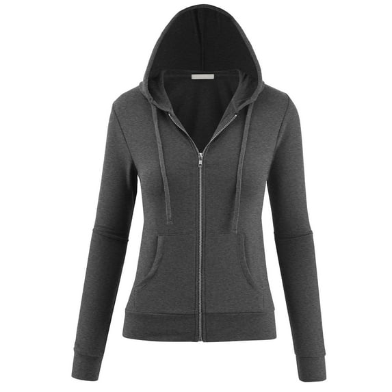 FashionMille Women Regular Slim Fit Lightweight Zip UP Cotton Blend Hooded Jacket