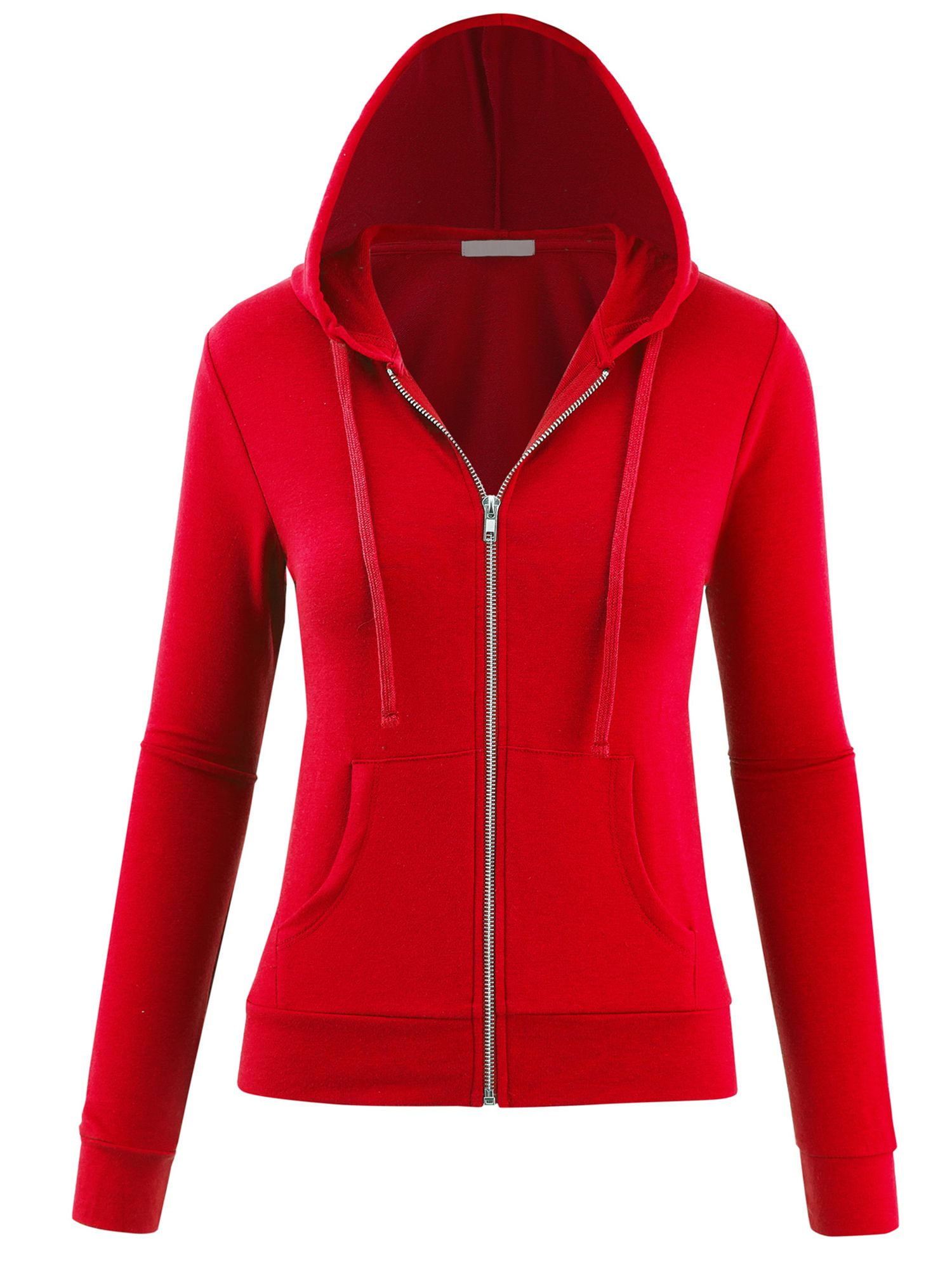 ESMARA Womens Red Cotton Full Zip Hoodie Size M Zip – Preworn Ltd