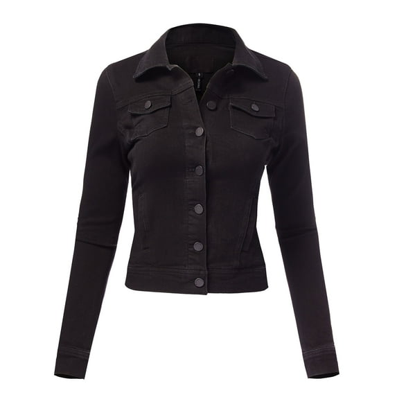 FashionMille Women Regular Slim fit washed Denim Jean Jacket