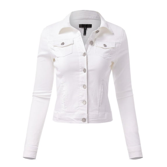 FashionMille Women Regular Slim fit washed Denim Jean Jacket