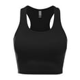 thumbnail image 1 of FashionMille Women Sleeveless Rib Racerback Workout Sports Crop Tank Top, 1 of 5