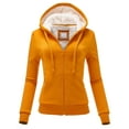 thumbnail image 1 of FashionMille Women Slim Fit Regular Sherpa Hooded Fleece Hoodie Jacket, 1 of 5