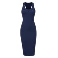 thumbnail image 1 of FashionMille Women Slim Fit Round Scoop Neck Casual Racerback Tank Summer Bodycon Midi Dress, 1 of 5