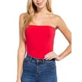 thumbnail image 1 of FashionMille Women Stretch Bandeau Jersey Tube Bodysuit Strapless Top, 1 of 5