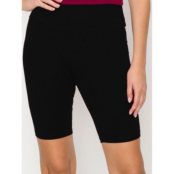 FashionMille Women Workout Athletic High Waist Knit Yoga Leggings Bike Short