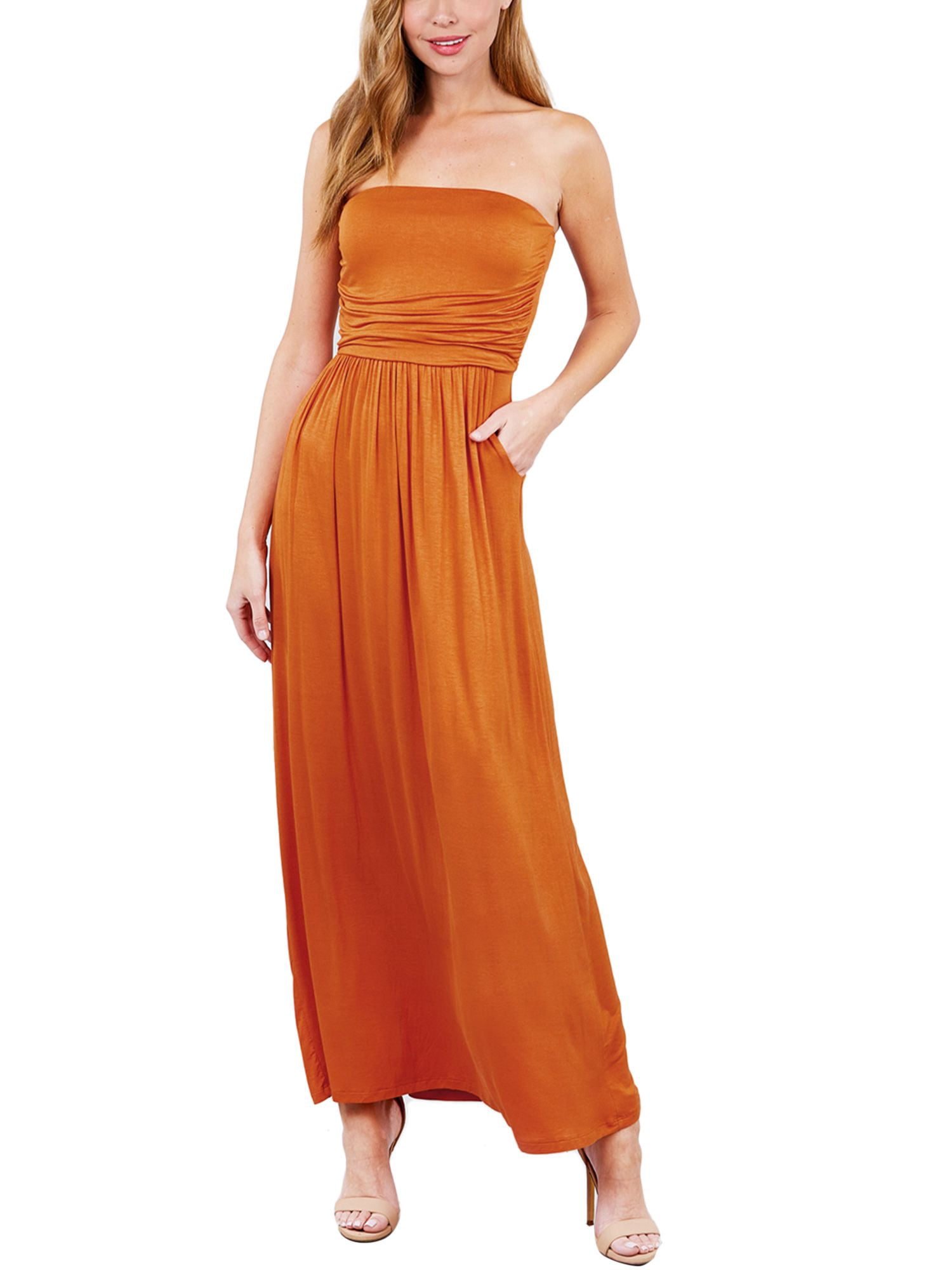 chinese dress ladies Black Strapless Maxi Dress main image 1
