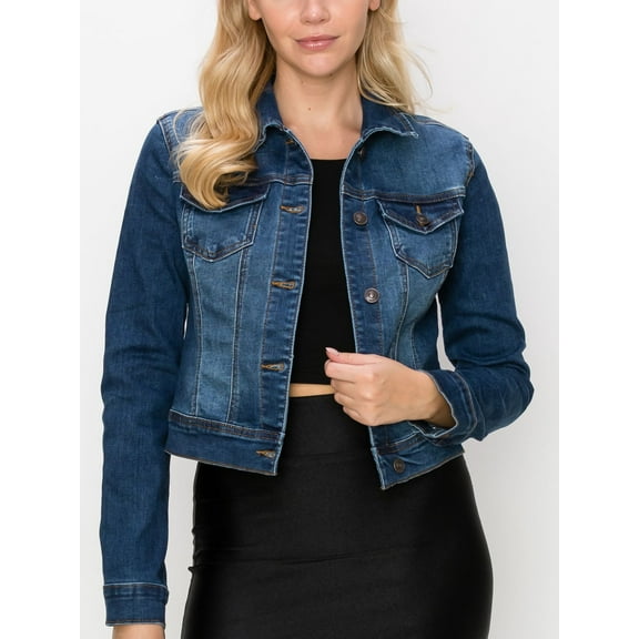 FashionMille Women's Classic Casual Stretch Fit Denim Jean Jacket
