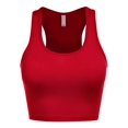thumbnail image 1 of FashionMille Women's Cotton Basic Sleeveless Racerback Crop Sports Active Tank Top, 1 of 5