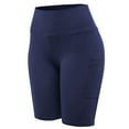 thumbnail image 1 of FashionMille Women's High Waist Biker Shorts with Side Pockets Yoga Hiking Exercise Activewear, 1 of 5