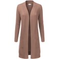 thumbnail image 1 of FashionMille Women's Long Line Open Front Knit Sweater Cardigan with Pockets, 1 of 3