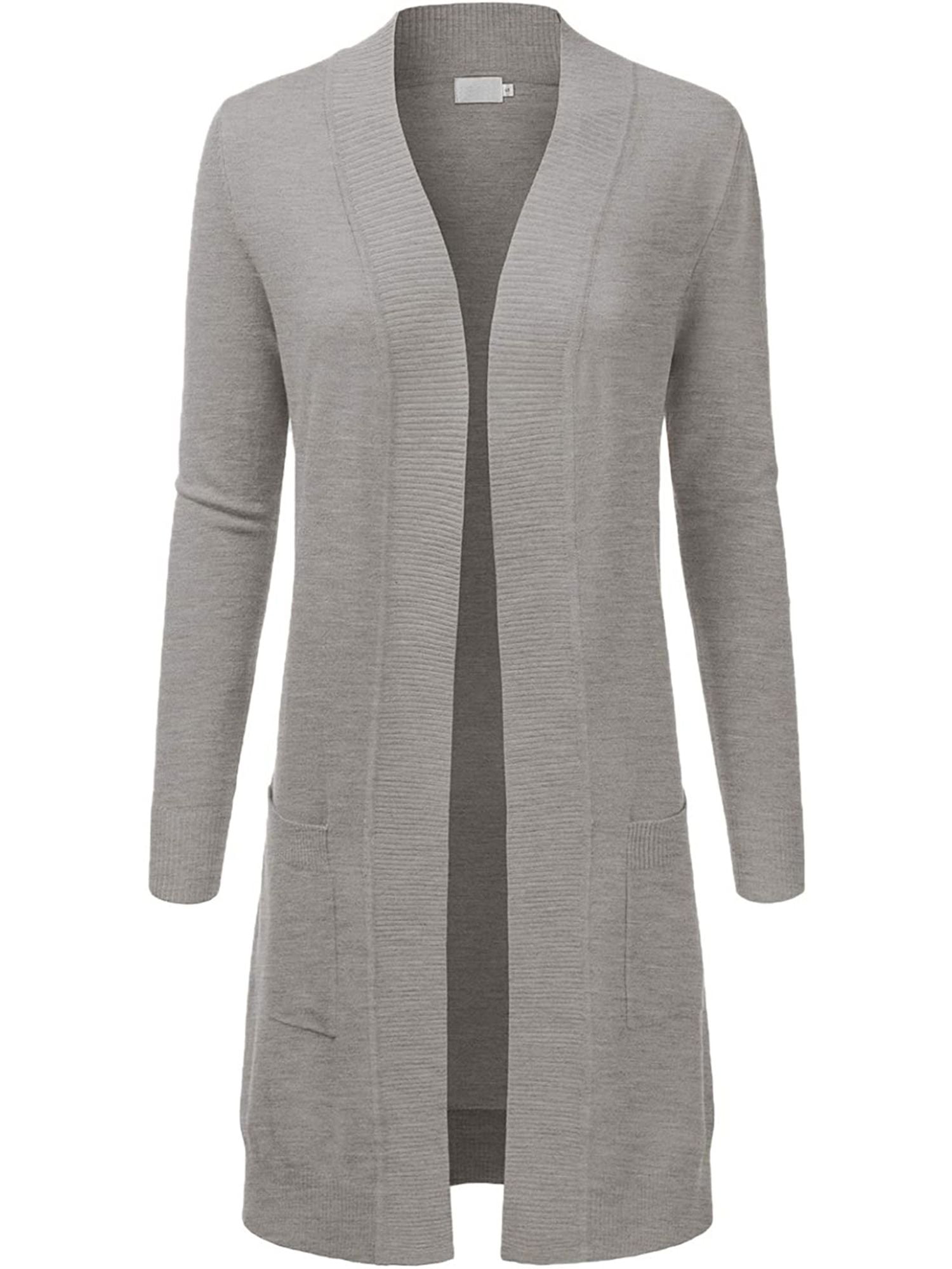Open Front Sweater Cardigan with Pockets main image 1