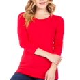 thumbnail image 1 of FashionMille Women's Long Sleeve Casual Basic Lightweight Round Neck Cotton T-Shirt Top, 1 of 1