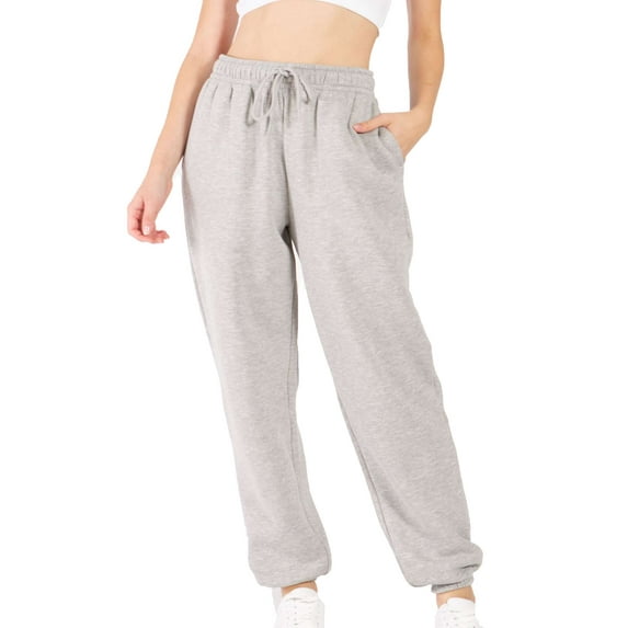 FashionMille Women's Oversize Fleece Lounge Sweat Jogger Pants