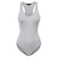 thumbnail image 1 of FashionMille Women's Regular FIt Basic Solid Sleeveless V Neck Bodysuit Top, 1 of 5