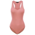 thumbnail image 1 of FashionMille Women's Regular FIt Basic Solid Sleeveless V Neck Bodysuit Top, 1 of 5