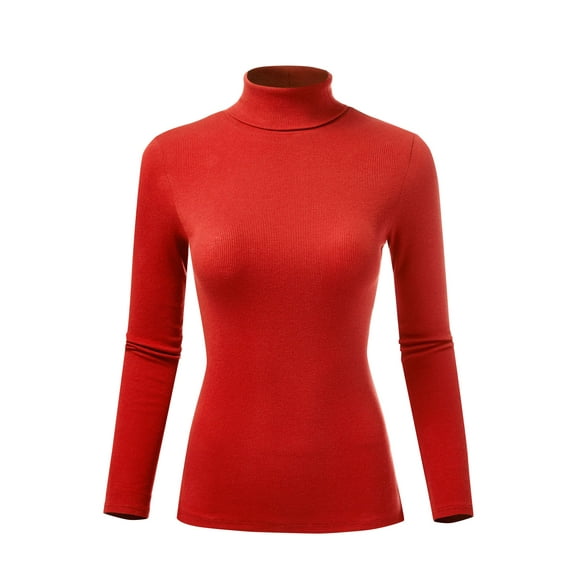 FashionMille Women's Ribbed Slim Fit Lightweight Long Sleeve Turtleneck Sweater