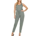 thumbnail image 1 of FashionMille Women's Soft French Terry Casual Stretchy Summer Tank Long Romper Jumpsuit, 1 of 5
