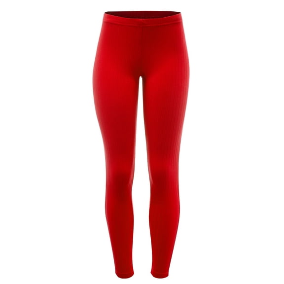 FashionMille Women's Solid Ribbed Knit Basic High Waisted Elastic Jersey Capri Length Leggings Pants