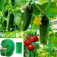 thumbnail image 1 of FashionMio Heavy Duty 5.9' x 16.5' Green Nylon Rectangle Trellis (27 Count), 1 of 5
