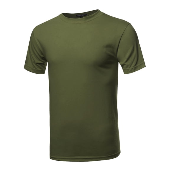 FashionOutfit Men's Basic Crew Neck Short Sleeve Cotton T-shirt