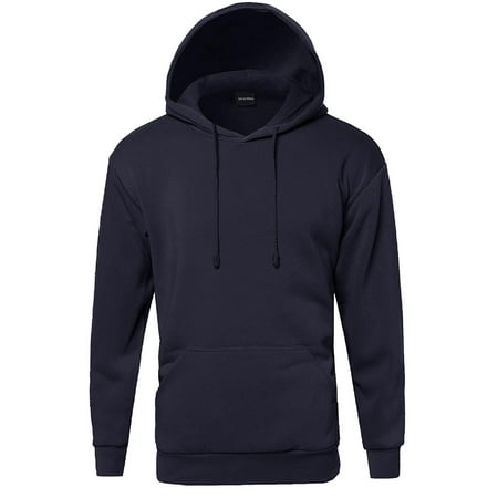 FashionOutfit Men's Basic Pullover Fleece Hooded Sweatshirt