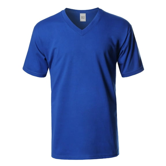FashionOutfit Men's Basic Short Sleeve V-neck Cotton T-shirt S-5XL