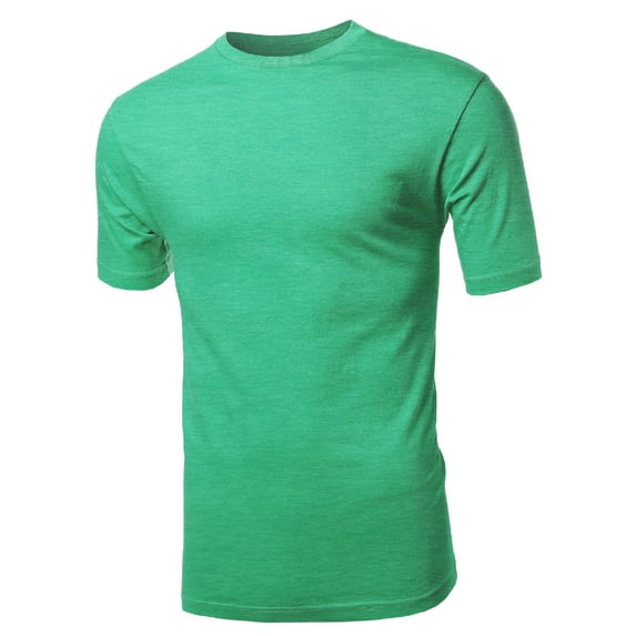 FashionOutfit Men's Basic Solid Various Color Crew Neck Short Sleeves Tee
