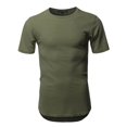 thumbnail image 1 of FashionOutfit Men's Basic T Shirt Casual Vintage Scoop Bottom Tee, 1 of 1