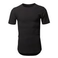 thumbnail image 1 of FashionOutfit Men's Basic T Shirt Casual Vintage Scoop Bottom Tee, 1 of 1