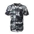 thumbnail image 1 of FashionOutfit Men's Camouflage Or Solid Front Button Closure Athletic Baseball Inspired Jersey Top, 1 of 1