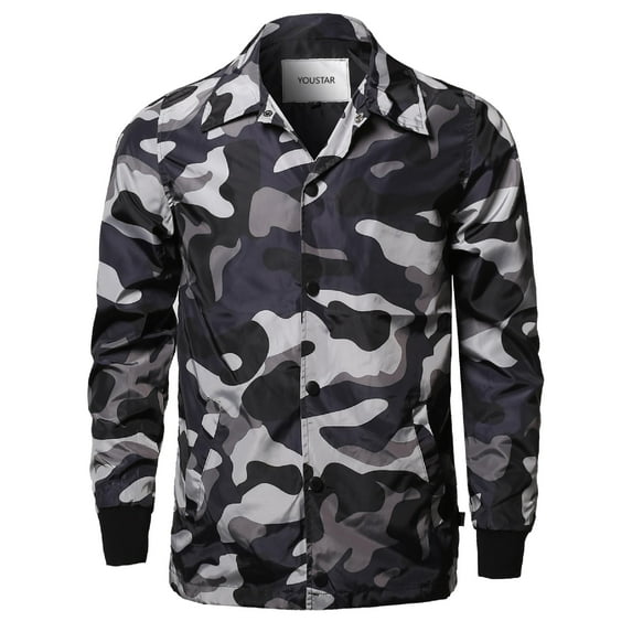 FashionOutfit Men's Camouflage Printed Urban Style Light Weight Windbreaker Jacket