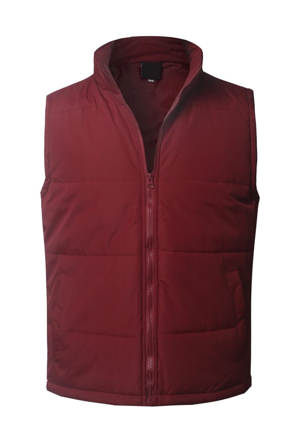 Men's Casual Outdoor Lightweight Collar Padded Vest Coats