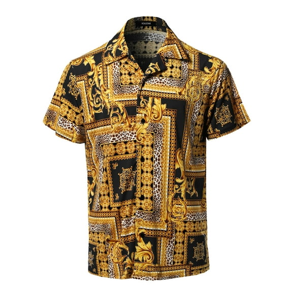 FashionOutfit Men's Casual Printed Hawaiian Style Short Sleeves Shirt