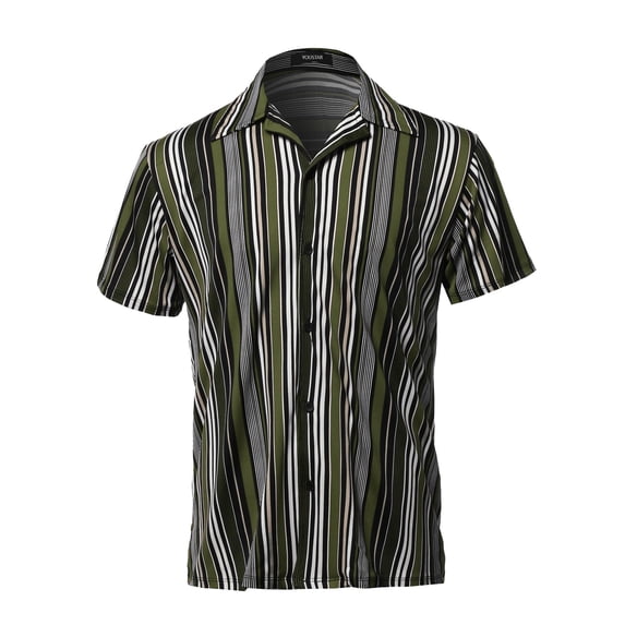 FashionOutfit Men's Casual Printed Hawaiian Style Short Sleeves Shirt