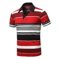 thumbnail image 1 of FashionOutfit Men's Casual Regular fit Cotton Basic Striped Short Sleeve Polo T-Shirt, 1 of 1