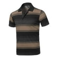 thumbnail image 1 of FashionOutfit Men's Casual Regular fit Cotton Basic Striped Short Sleeve Polo T-Shirt, 1 of 1