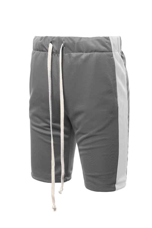 Men's Casual Side Panel Drawstring Side Pockets Short Length Track Pants