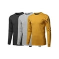 thumbnail image 1 of FashionOutfit Men's Causal Solid Basic 100% Ring Spun Cotton Long Sleeve T-shirt, 1 of 4