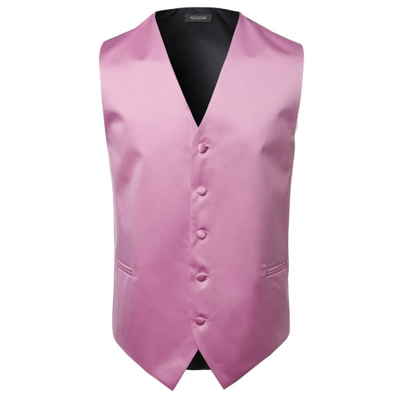 FashionOutfit Men's Classic Solid Suit Vest in Various Colors